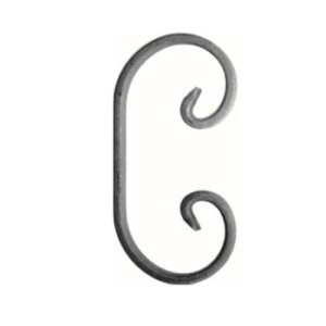 Art.301/1/BR S-Ornato "C" special - dim: 3/16" x 1/2" - 75 x 150 mm 3