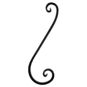Art.325/M/BR Ornato "S" - dim: 1/2" x 1/2" - 175 x 550 mm 25