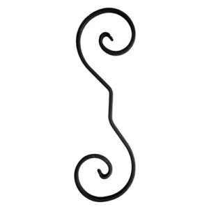 Art.327/L/BR Ornato "S" - dim: 1/2" x 1/2" - 100 x 300 mm 1